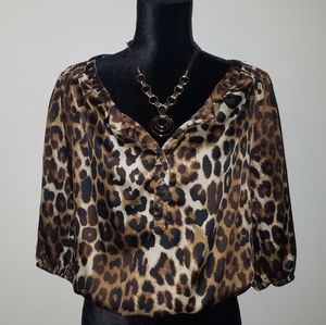 Xoxo Leopard Print Blouse